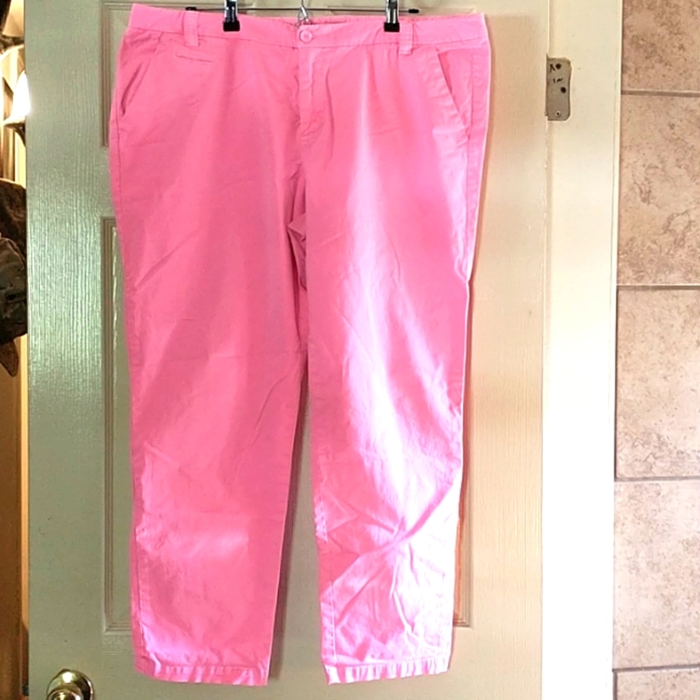 GAP Khakis, Size 16, Muted Neon Pink